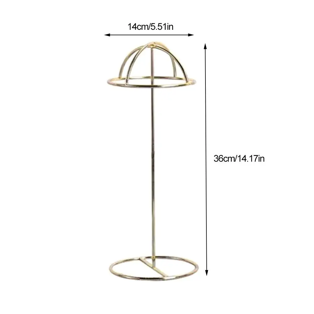 Купольная форма Золотой Металл Настольная шляпа стеллаж, полки украшения дисплей стенд