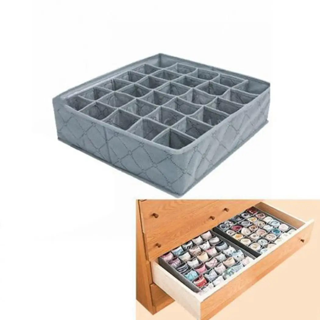 

Durable Practical Solid Underwear Socks Ties 30 Girds Box Drawer Storage 11L Box As Picture Home