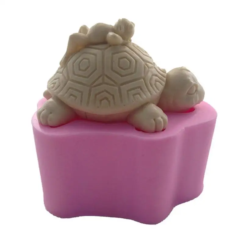 Животное Черепаха назад лягушка силиконовые 3D мыло формы кексы гипса автомобиля дисплей свечи гипса формы торт украшение силиконовая форма