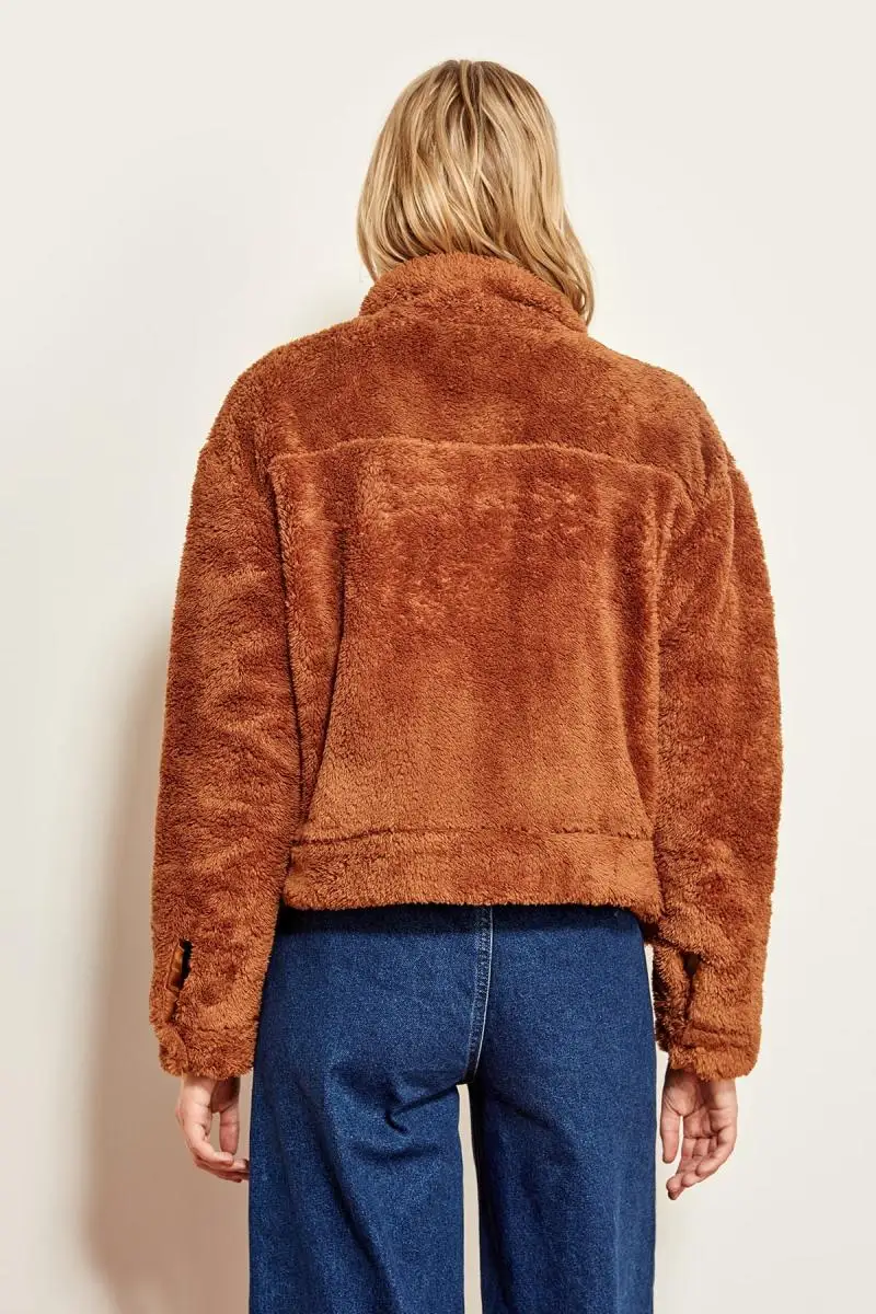 Trendyol Camel плюшевое пальто на пуговицах с карманами TCLSS19ST0002|Куртки| |