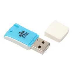 Slim Mini Usb 2,0 Micro-Sd Tf картридер адаптер записывающего устройства для портативных ПК компьютер Лектор де Tarjetas синий