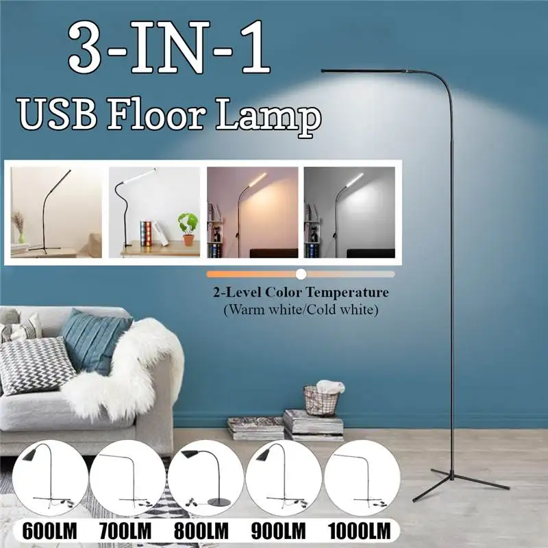 New Indoor Adjustable Height Floor Lamps For LED Light Clamp Dimmable