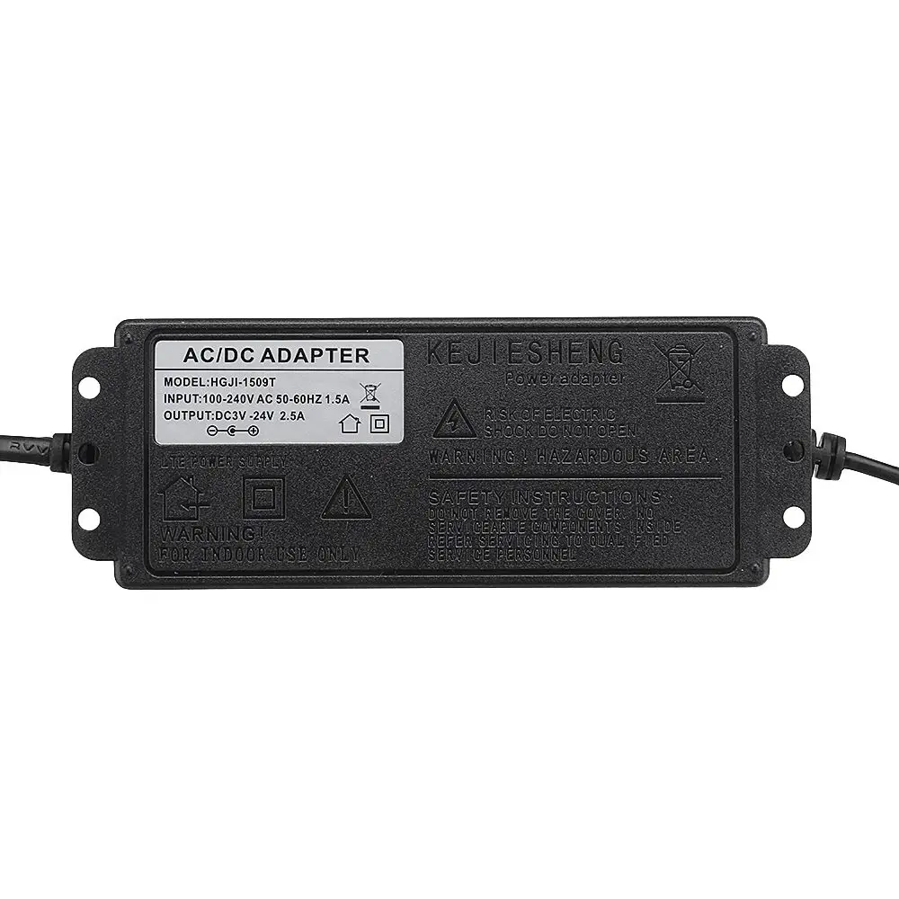 LEORY Excellway 4-24V 2.5A 60W AC/DC Регулируемый адаптер питания US Plug контроль скорости вольт дисплей