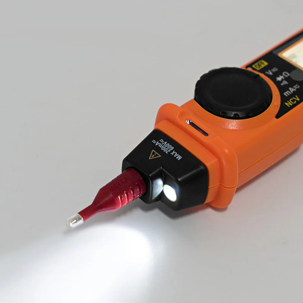 PEAKMETER MS8211 Цифровой мультиметр 2000 отсчетов Ручка Тип с бесконтактным ACV/DCV