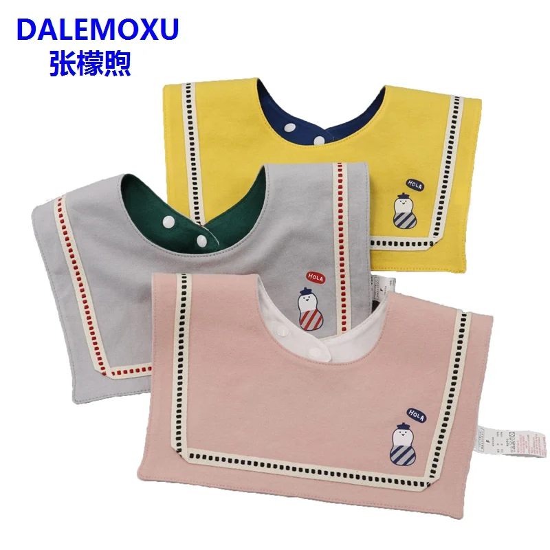 

DALEMOXU Cotton Baby Girl Bib Soft Baby Eating Clothe Feeding Drool Slab Breastplate Bandana Bib Infant Apron For Party Kids bib