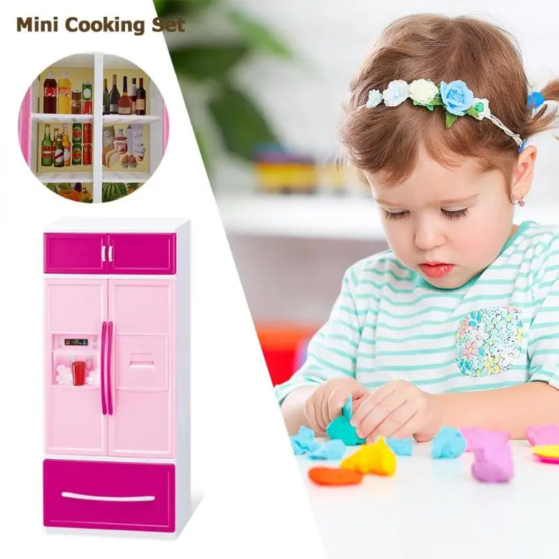 

Mini Kids Kitchen Pretend Play Cooking Set Children Simulation Cabinet Toys Educational Toy Safety Children Kitchen Toys Sets