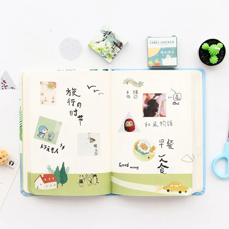 

40Pcs/Box Cute Stickers Kawaii Cats Stationery Stickers Cartoon Label Stickers For Scrapbooking Decorative DIY Diary Photo Album