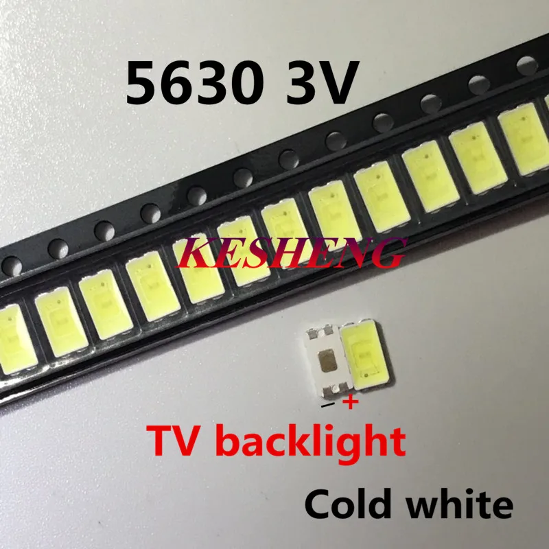 100 шт. светодиодная подсветка Lextar 0 5 Вт 5630 3 в крутая белая LCD TV 1000 шт ТВ применение