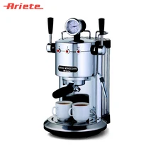 Рожковая кофеварка Ariete 1387 Novecento черный элегантный дизайн, мощность 1150 Ватт, объм резервуара 1 литр, возможность приготовления капучино