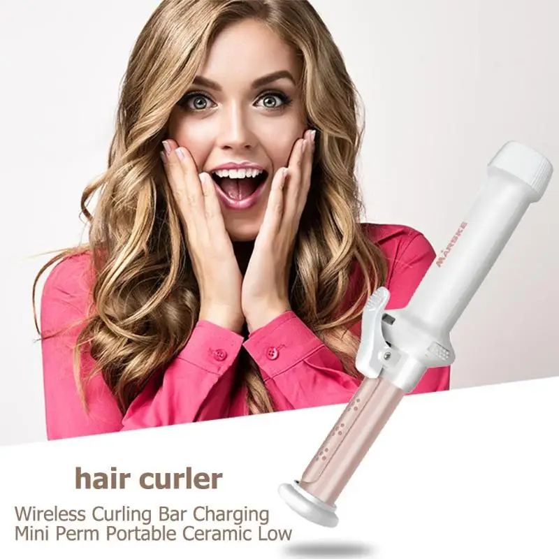 

Mini Portable Cordless Hair Curler Ceramic Plate USB Charging Hair Styling Hairdressing Tools