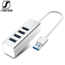 SeenDa de aluminio HUB USB 2,0 externo de Puerto 4 portátil OTG HUB Splitter USB para Macbook PC portátil Tablet accesorios de computadora