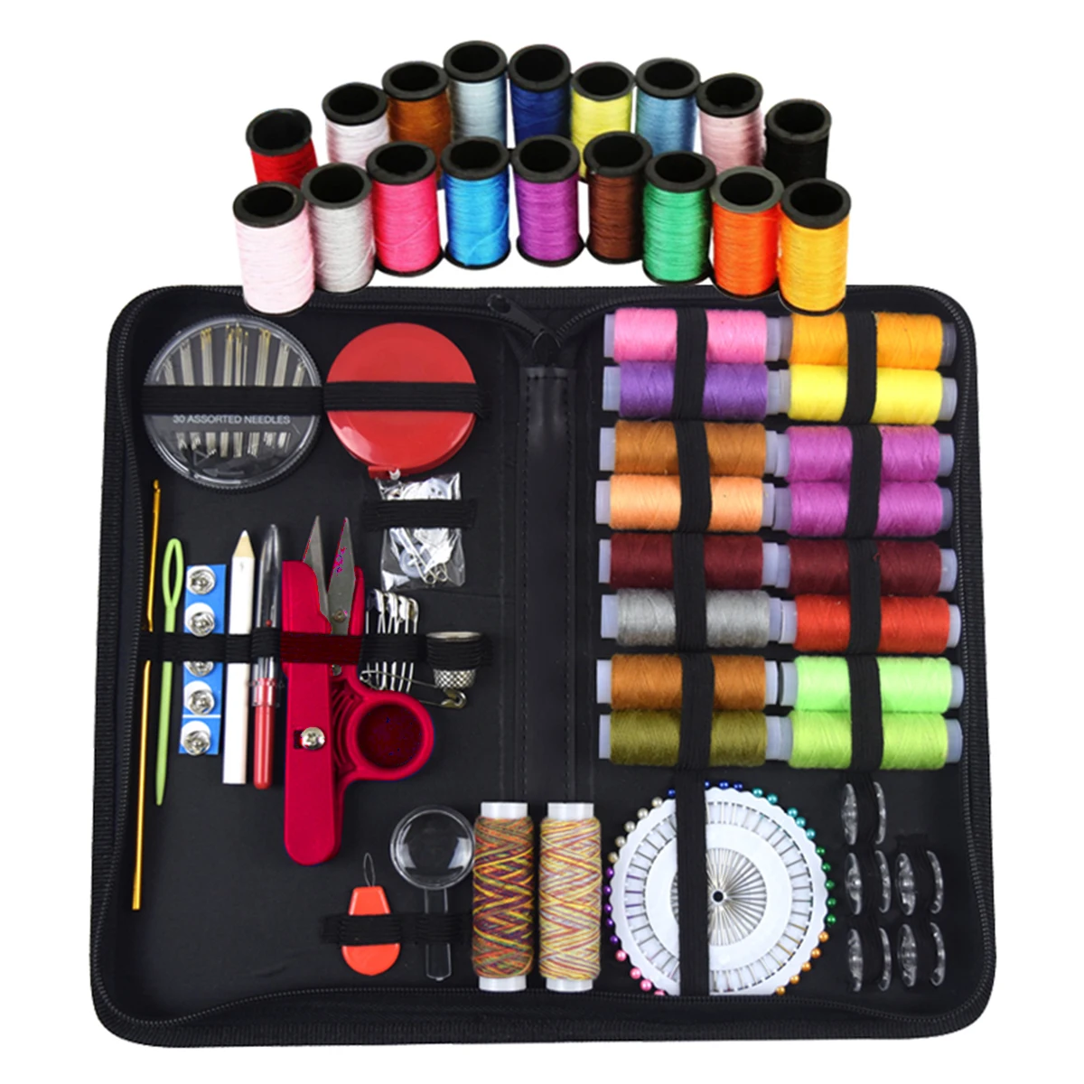 

Sewing Kit with 136 Pieces Sewing Accessories for Beginners Traveller Emergency Whole Family to Mend and Repair
