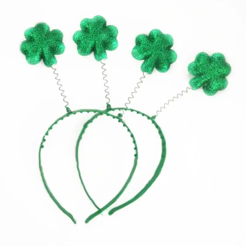 

Green Clover Shape Leave Sequin Headband For St. Patrick's Day Party Costume Props Headwear Kids Adult Irish Holiday Headband