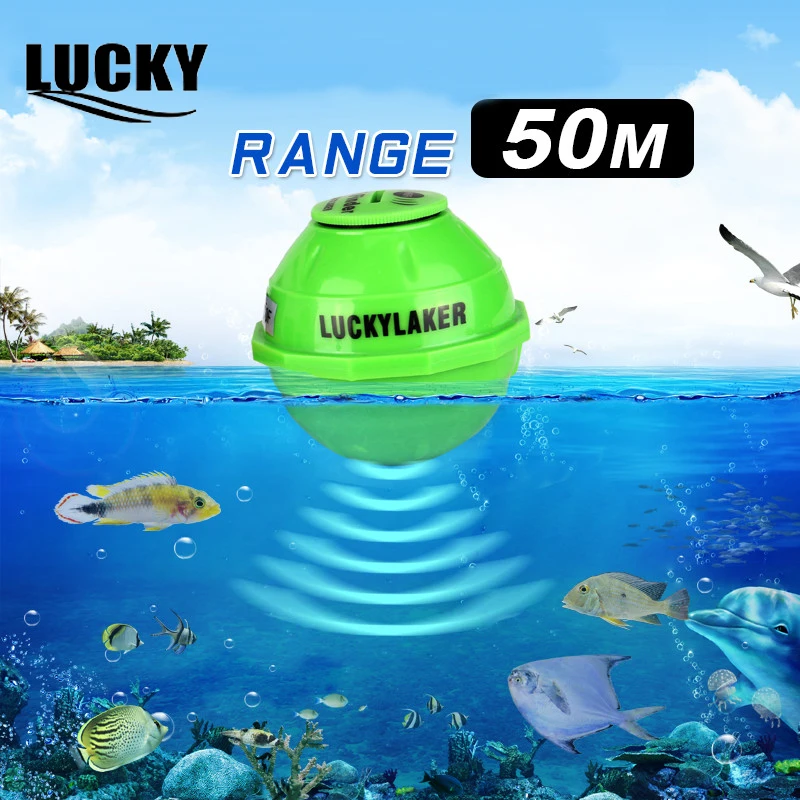 

Lucky FF916 WiFi Wireless Fish Finder Portable Russian Sonar Fishfinder APP Deeper Echo Sounder Bite Alarm for Depth Fishing