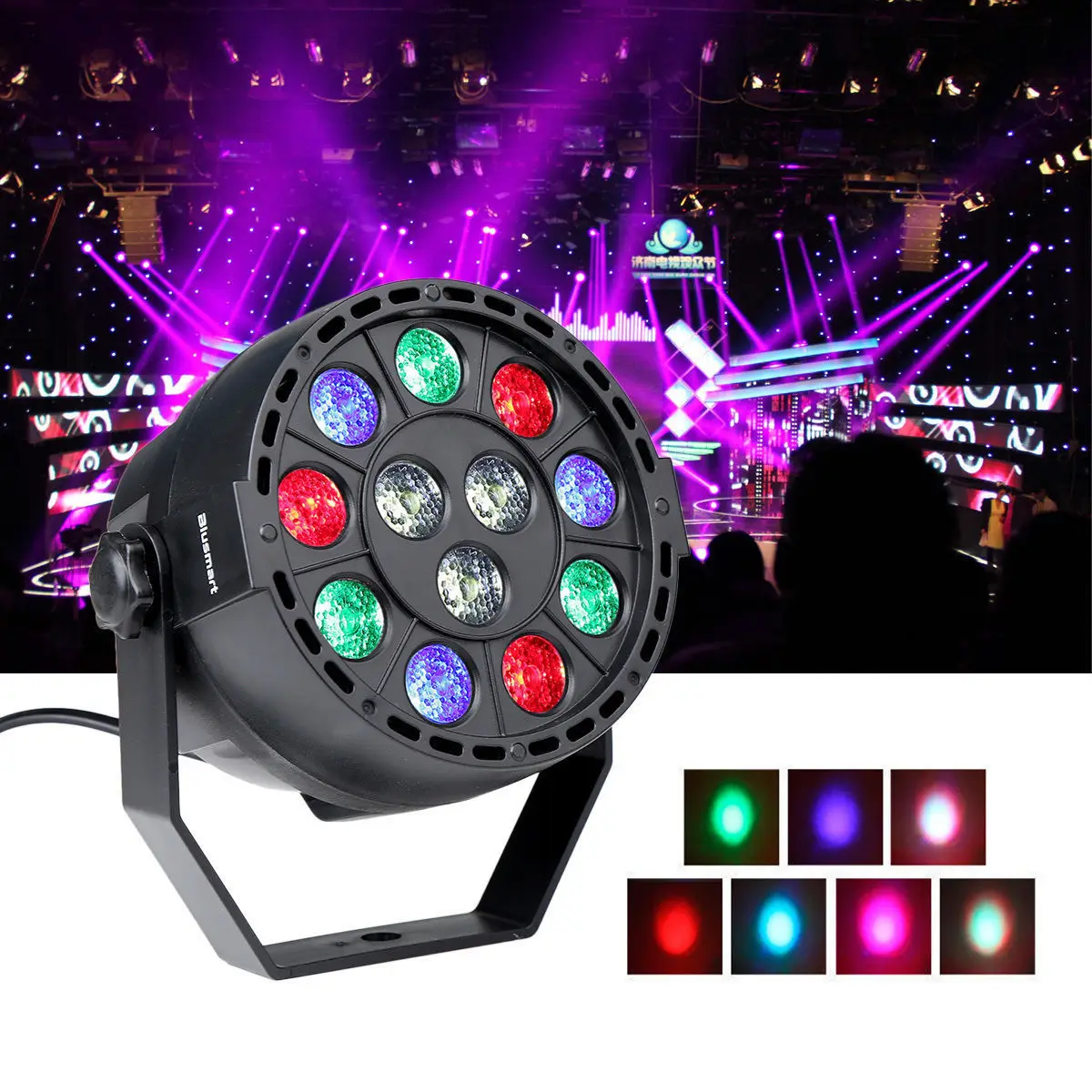 

Disco Light DMX-512 RGBW LED High Power Stage PAR Light Lighting Strobe Professional 8 Channel Party Disco Show 15W AC 90-240V