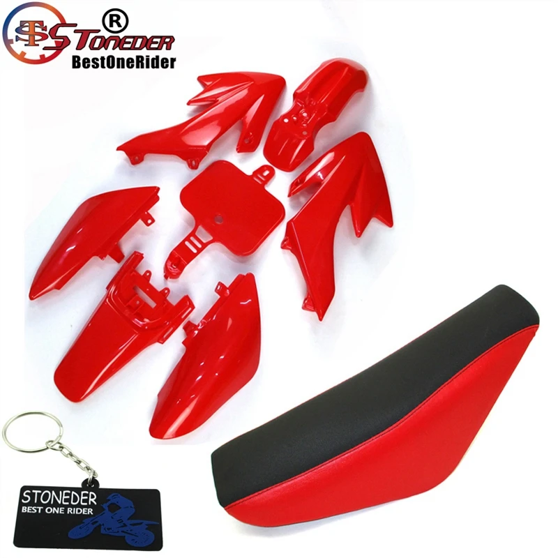 

STONEDER Plastic Fairing Body Kits & Tall Foam Seat For Honda CRF50 XR50 Pit Dirt Motor Trail Bike 50cc - 160cc Taotao Kayo SSR