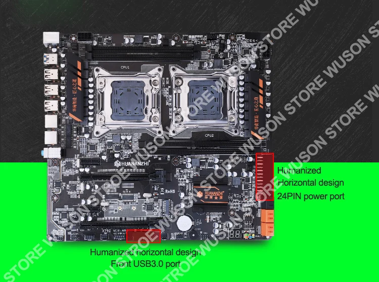 Скидка набор материнская плата HUANAN Чжи двойной X79 LGA2011 материнской платы с NVMe M.2 слот двойной Процессор Intel Xeon E5 2680 V2 оперативная память 32G(4*8G