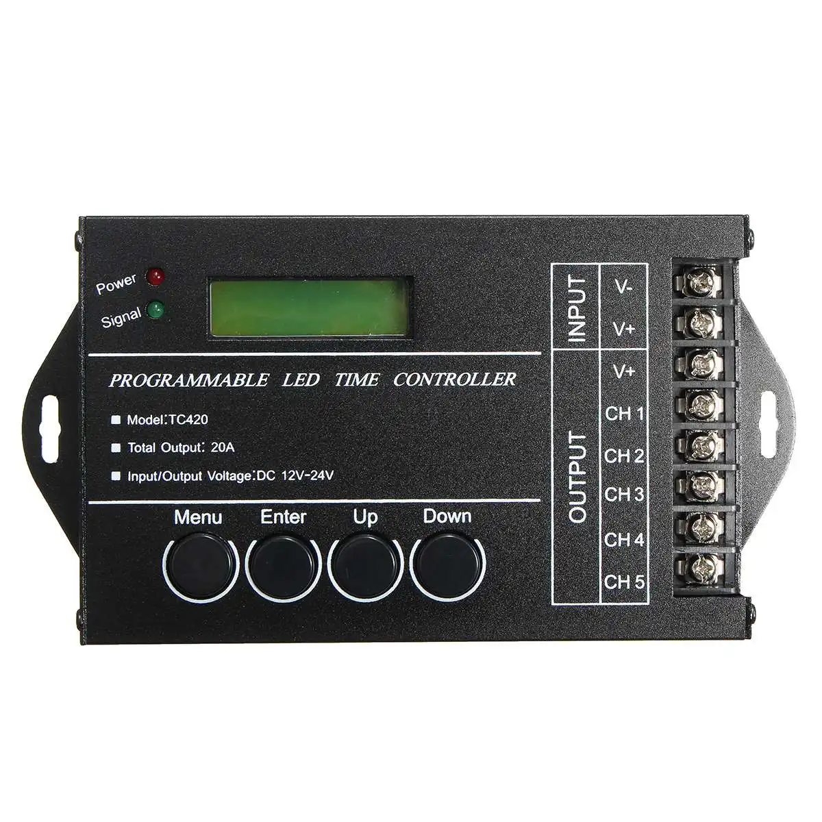 

DC12-24V Programmable LED Light Strip Controller Dimmer Device Universal Anode Time Programmable With Instructions Usb Cable