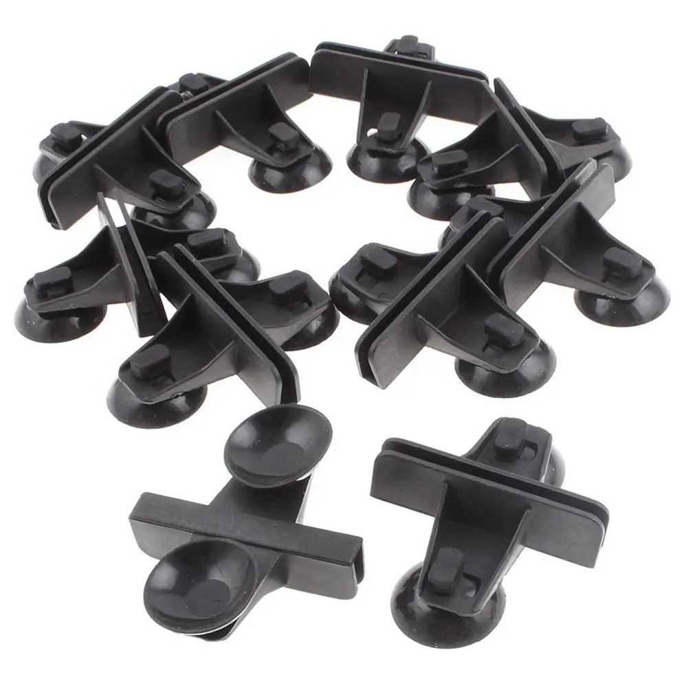 

Aquarium Fish Tank Plastic Sucker Clip Divider Sheet Holder Black 10 pcs