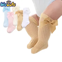 Wecute/носки для малышей Meias Bebe/Хлопковые Дышащие носки с бантом для малышей нескользящие носки-тапочки для новорожденных 0-3 лет