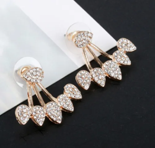 New Front And Rear Earringswild Jewelry Personalized Design Europe The United States Water Droplets Earring Wholesale | Украшения и