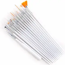 15 шт. Деревянная Ручка кисти для ногтей комплект Multofunctional пунктирный рисунок ручка Краски кисточки для маникюра инструмент