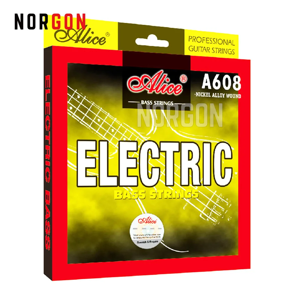 

Alice Advanced Electric Bass Guitar Strings Hexagonal Core Parts and Accessories 4-String/5-String Nickel Alloy Winding A608