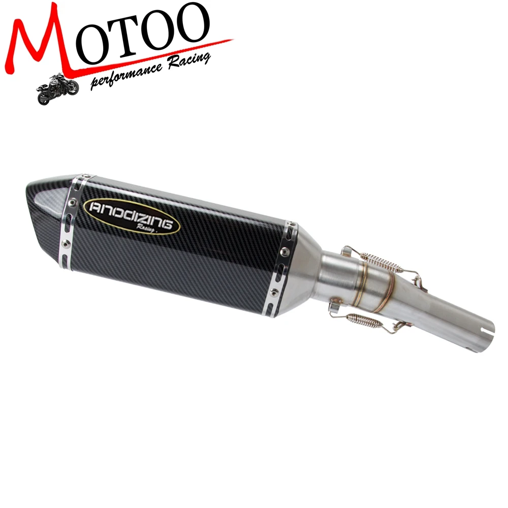 

Motorcycle Exhaust Contact Link Middle Pipe Connector Slip-On Full System For HONDA NC700 NC750