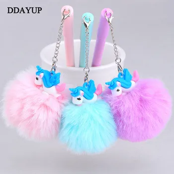 

1Pcs 0.5mm Cute Unicorn Gel Pen Plush Ball Pens for School Writing Kids Gifts Kawaii Neutral Pens School Supplies Stationery