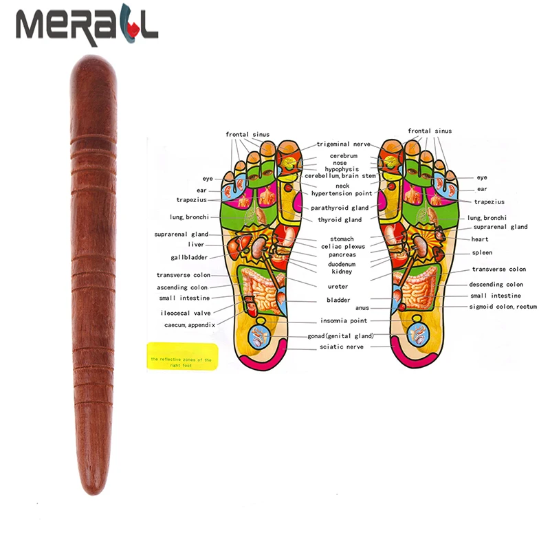 

Hot Wooden Foot Massager Physiotherapy Reflexology Foot Body Masajeador Stick Spa Tool Feet Fisioterapia Health Care Massage
