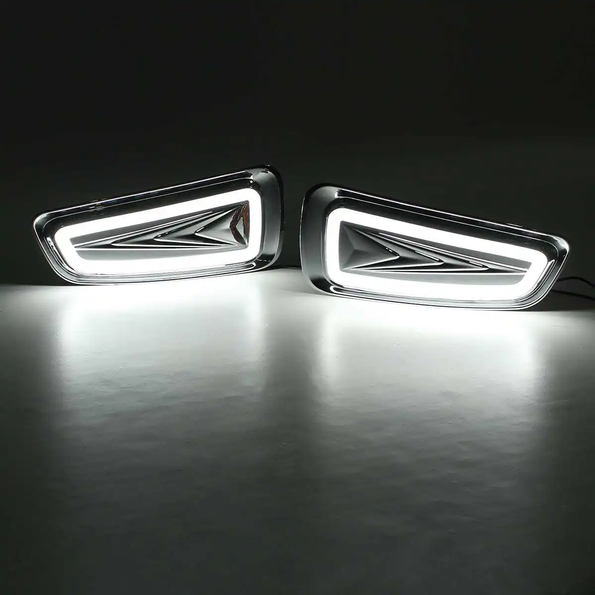 

12-24V White LED DRL Daytime Running Light Fog Lamps Left Right For Ford F150 Raptor SVT DRL 2009 2010 2011 2012 2013 2014 2015