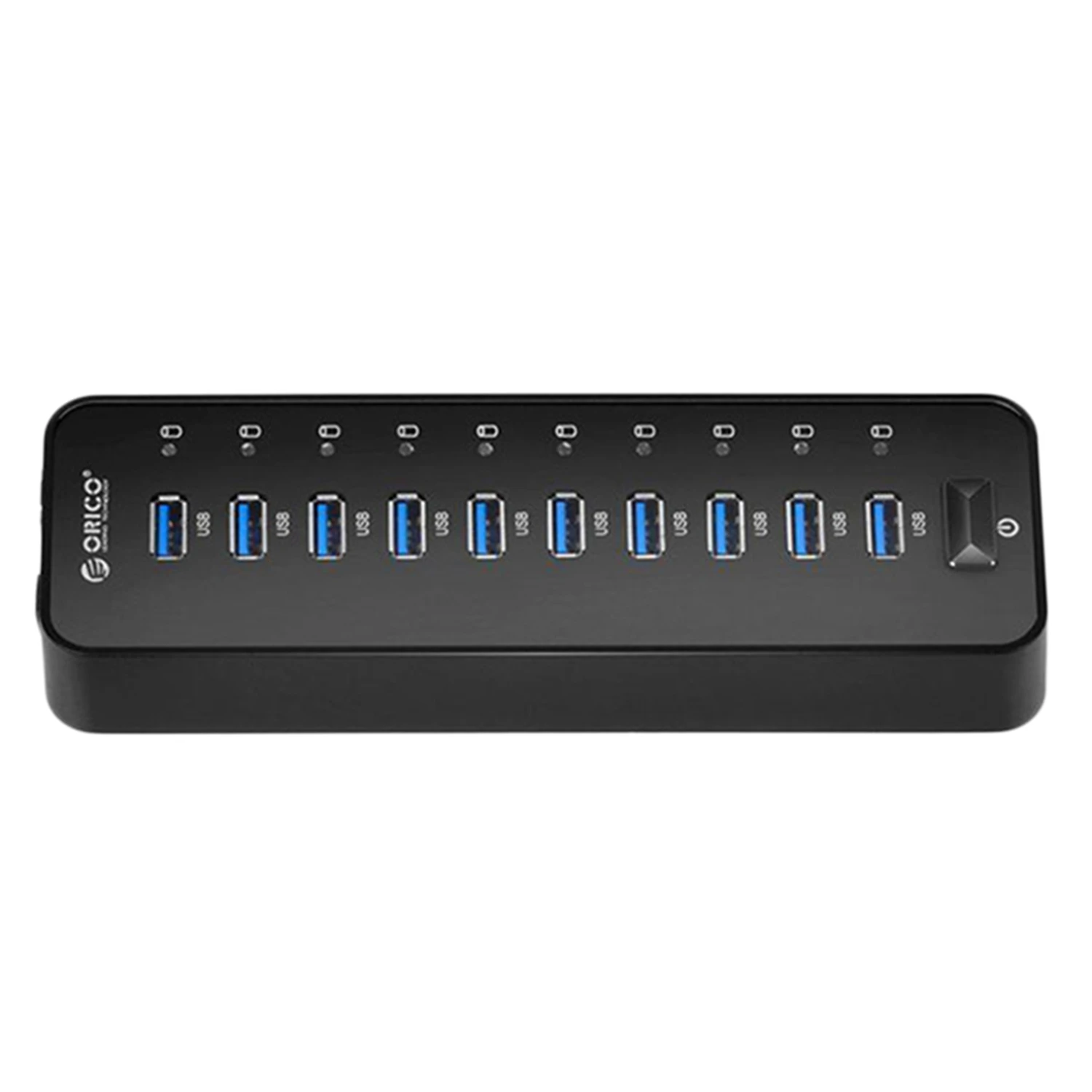 

Orico 5Gbps Super Speed 10 Port Usb 3.0 Hub Portable 12V 3A Power Adapter Via Controller 3.3Ft For Laptop Desktop Peripherals