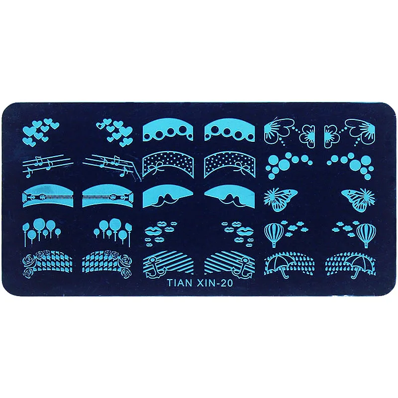 

Kimcci Beautiful Nail Art Stamping Plates 3D Stainless steel Nail Art Templates Stencils Manicure Tool Image Stamp Makeup Polish