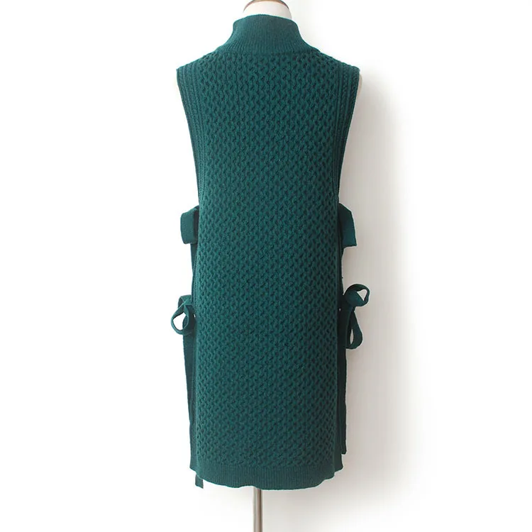 YUNINYOYO turtleneck side vent knitted long sweater Pop pattern Stereoscopic jacquard sweater 2colours wool Vest sweater YUNINYOYO turtleneck side vent knitted long sweater Pop pattern Stereoscopic jacquard sweater 2colours wool Vest sweater