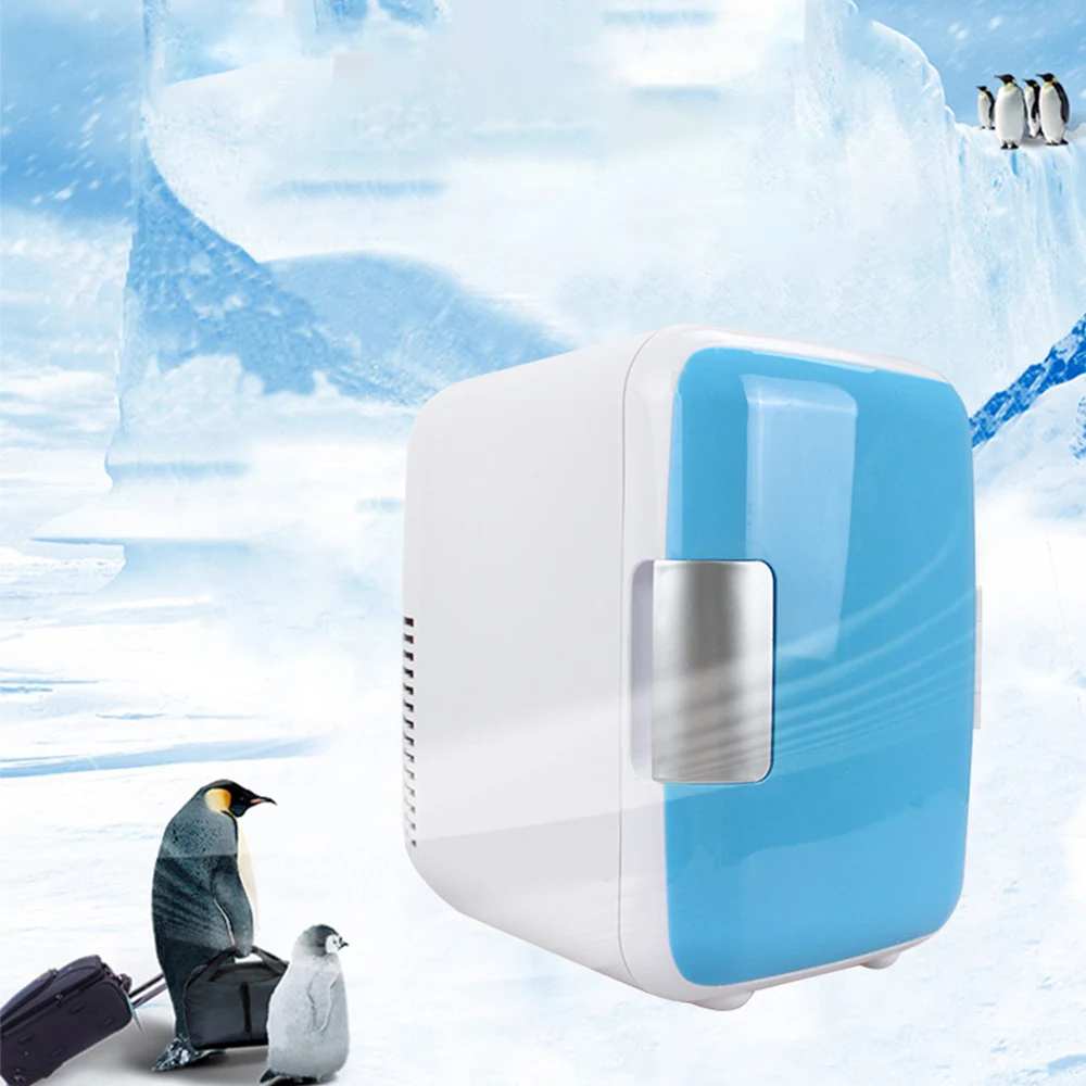 

4L12V Mini Car Refrigerator Dual-Use Auto Home Low Noise Cooler Warmer For Drinks Snacks Meals Beer Cooler