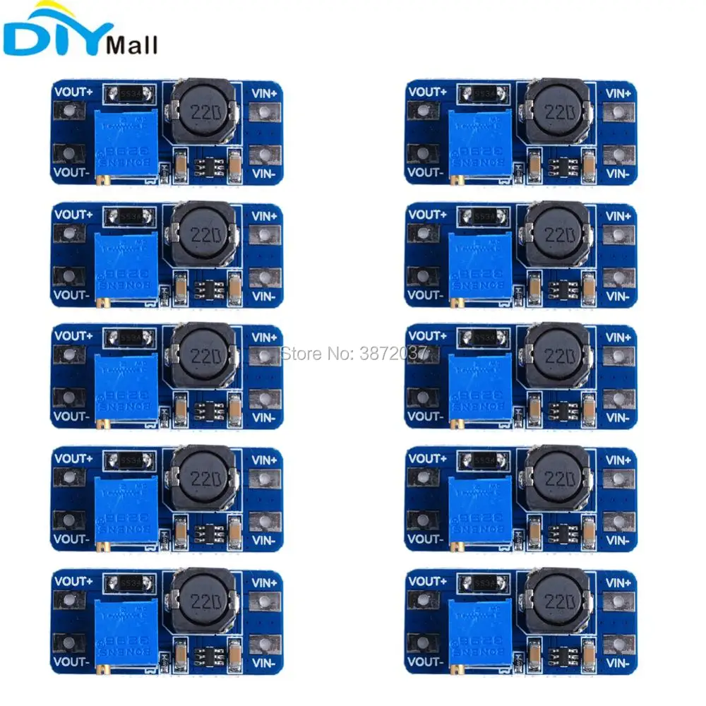 

10pcs/lot MT3608 2A DC-DC 24V Step Up Booster Module Power Board for Arduino