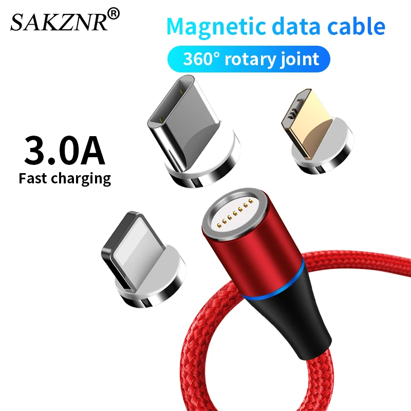 

Magnetic Charger Micro USB Cable Fast Charging For iPhone Data Charger Cable USB Type C Cables For Samsung S9 Cable Charger Cord