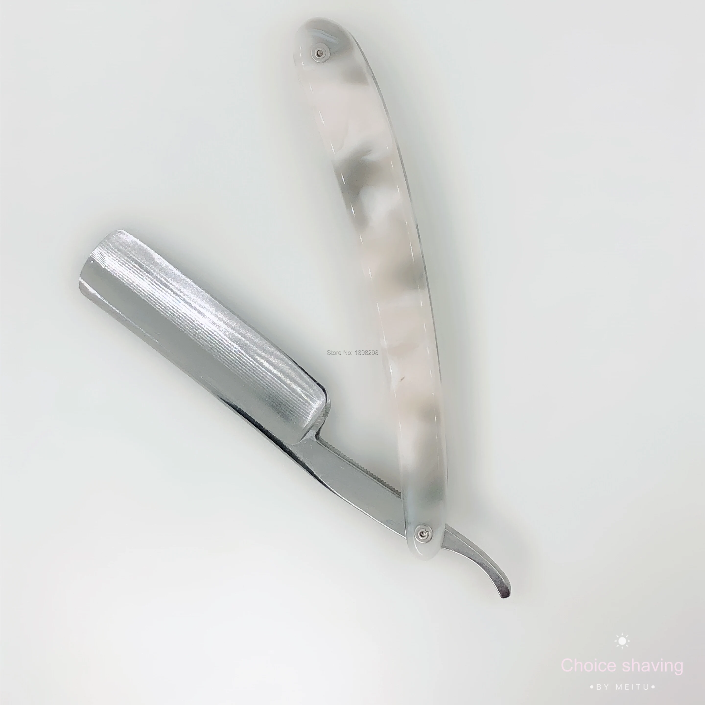 

CSB barber shaving straight razor acrylic shaving Handle razor hand made beard shaver with leather bag