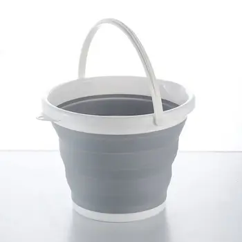 

Outdoor Folding Collapsible Silicone Bucket Camping Fishing Travel Car Barrel 10L