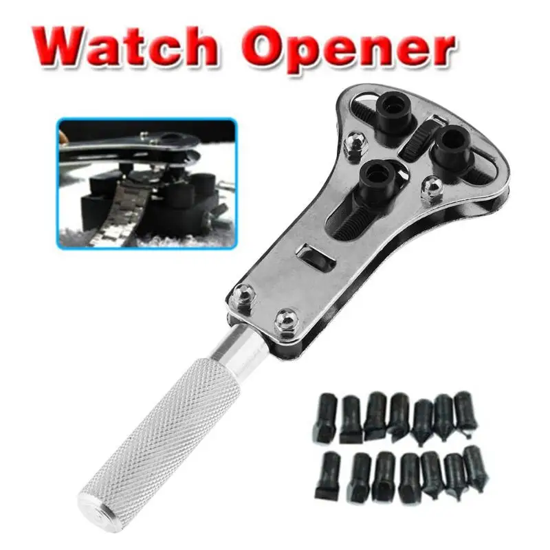 Watch Repair Tool Kit Watchmaker Back Case Opener Wrench Cover Remover