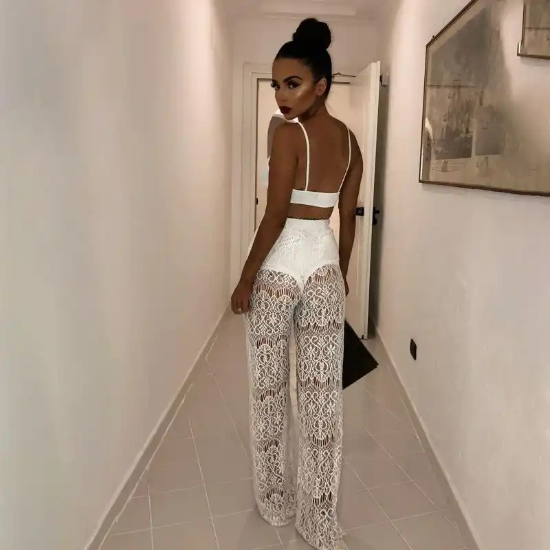 all white two piece outfit