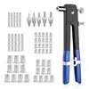 6/86 pièces aveugle Rivet pistolet robuste écrou fileté insérer main rivetage Kit M3-M8 Rivet écrous clou pistolet outils de réparation domestique ► Photo 1/6