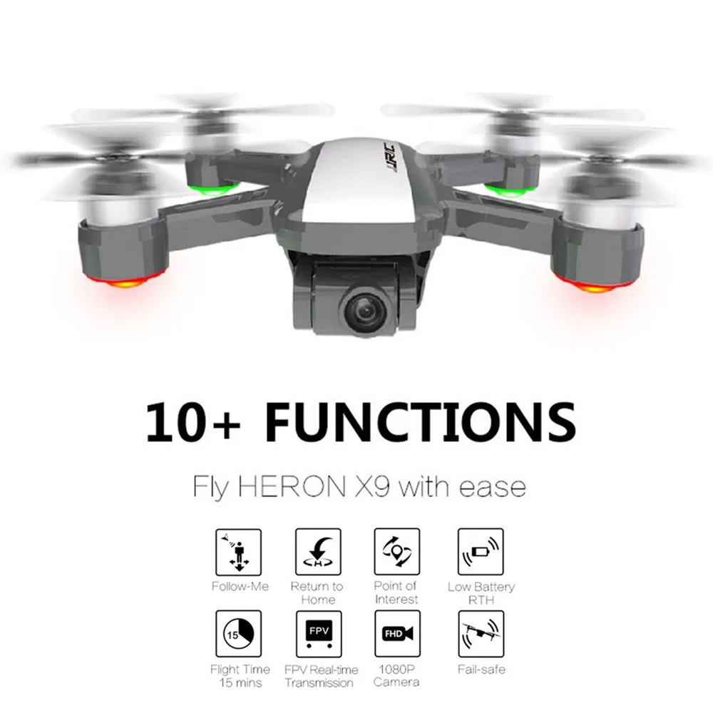 JJRC X9 5G 1080P WiFi FPV Радиоуправляемый Дрон GPS бесщеточный шарнир позиционирование