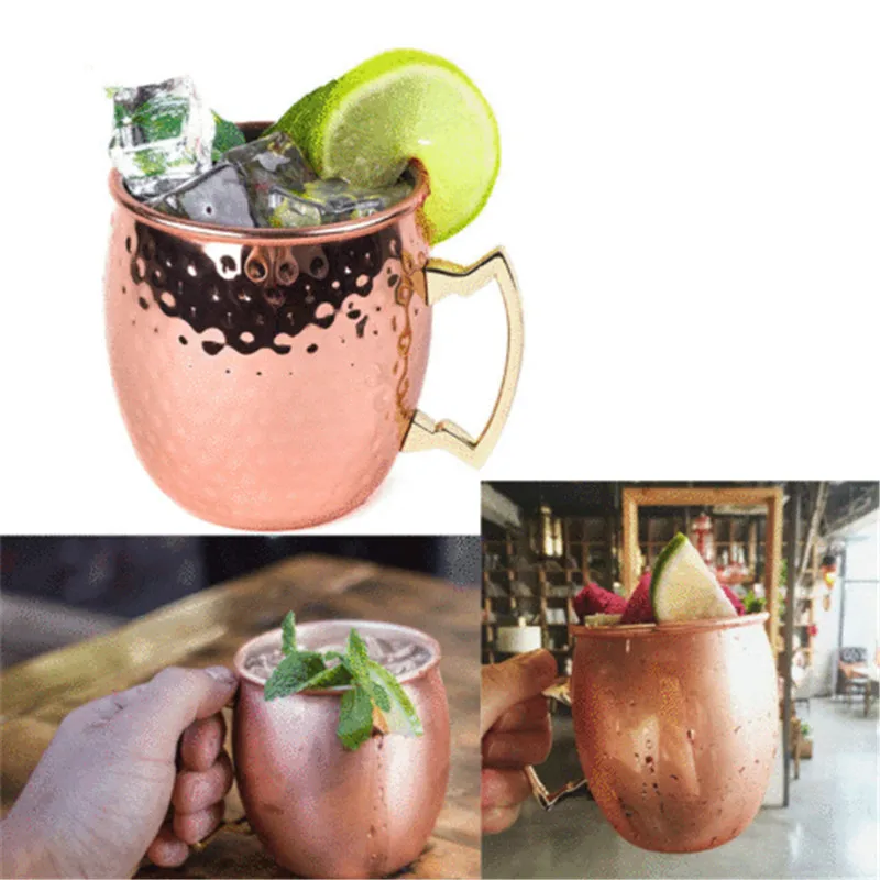 

2019 Solid Copper Moscow Mule Mug 18 Ounce Cocktails Iced Tea Beer Drinking Cup
