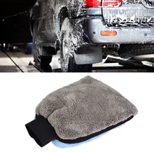 Универсальная перчатка для мытья кораллового бархата, синяя теплая мягкая чистка стирка, перчатки для домашних перчаток, инструмент для автомойки, сетчатая губка