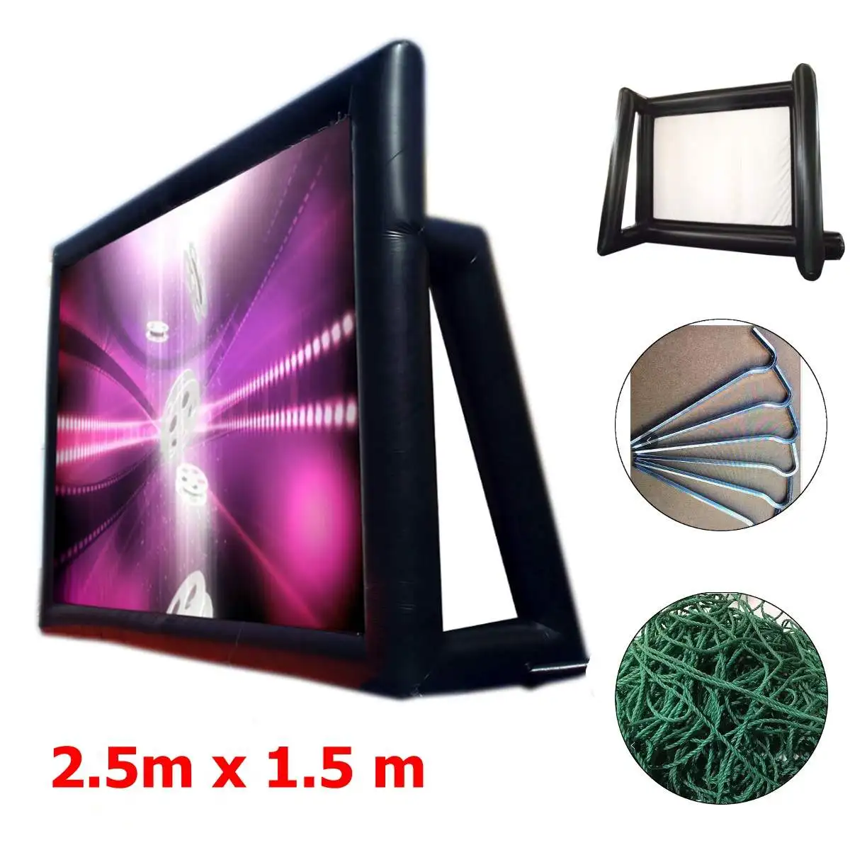 

1.33mx0.75m 16:9 inflatable movie screen inflatable rear projection movie screen inflatable film screen