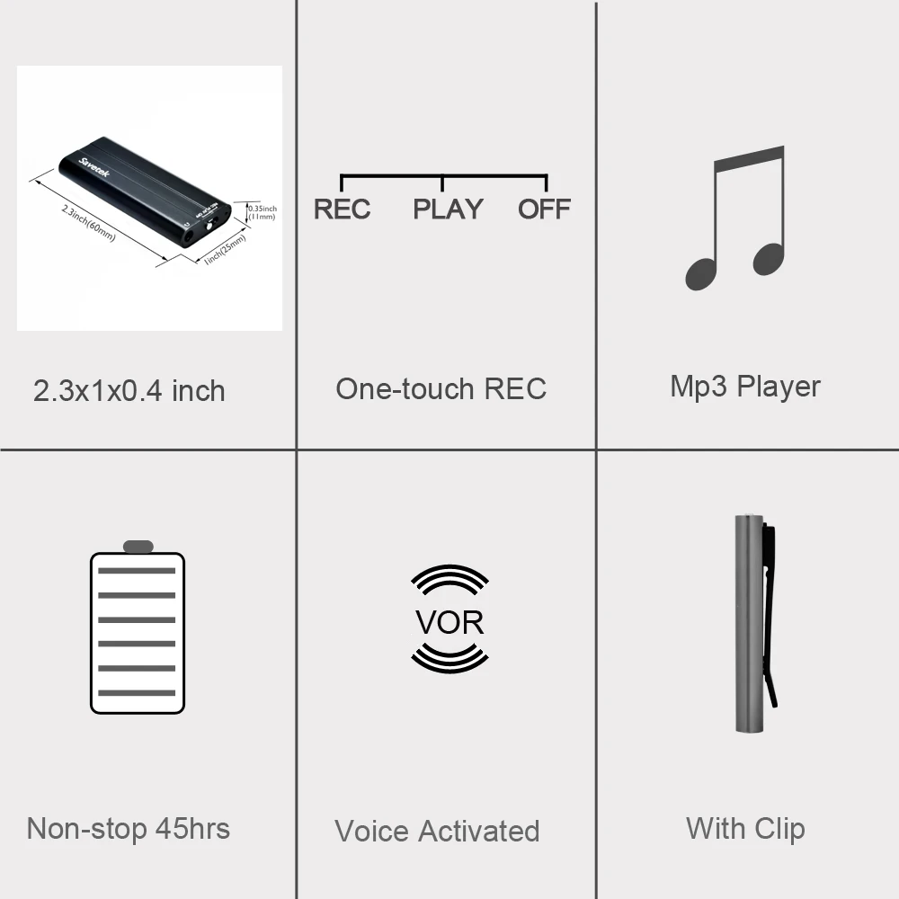 Savetek новая мини USB ручка с зажимом 8 Гб цифровой Аудио Диктофон голосовой