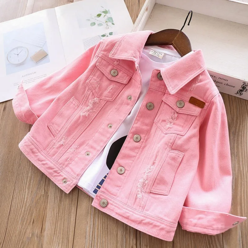 pink denim jacket baby