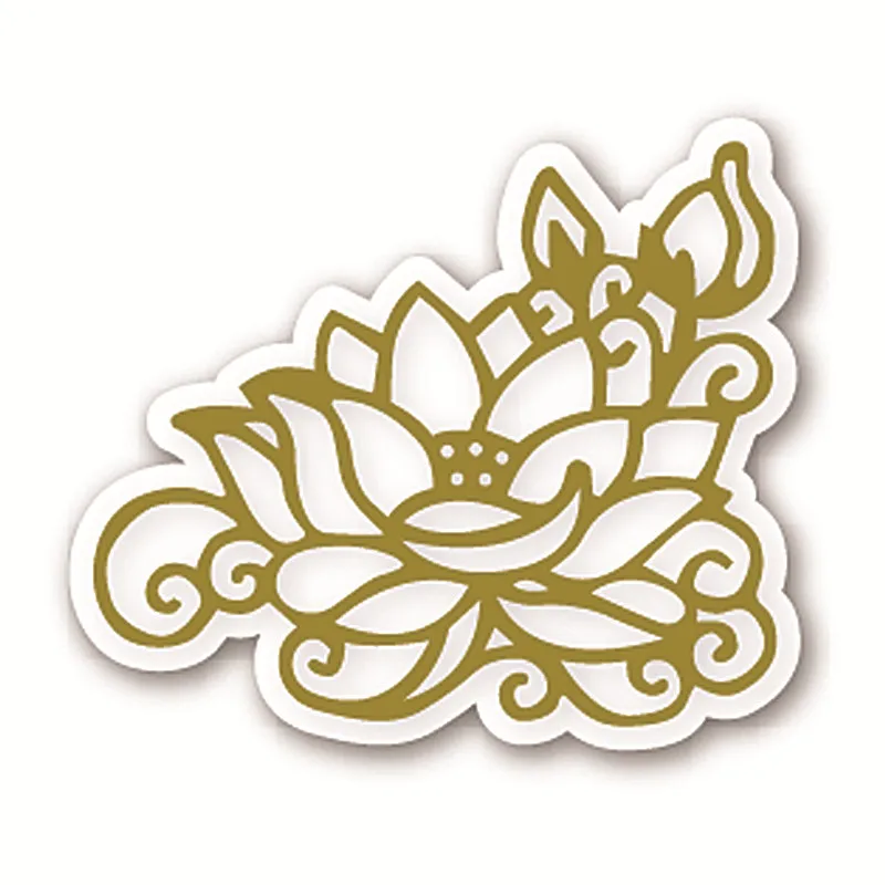 

Swovo Lotus Flower Frame 2019 Metal Cutting Dies Cut Craft Dies Scrapbooking for DIY Alubm Photo Card Cuts Decorations