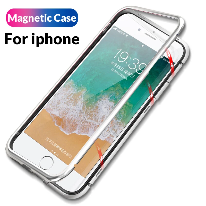 Ultra Slim Magnetic Adsorption Case For iphone 8 7 6S 6